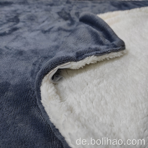 solid flannel and sherpa fleece composite flannel blanket for baby